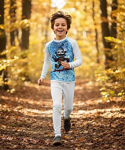 Dětské funkční spodky ROBOT bílá Bamboo Ultra