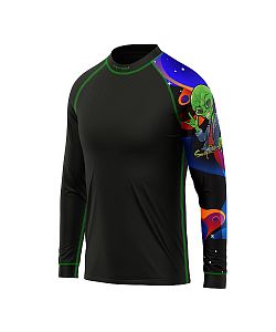 Dětské funkční triko dlouhý rukáv ALIEN černá Bamboo Thermo