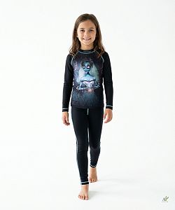 Dětské funkční triko dlouhý rukáv EMILY černá Bamboo Heavy, 150