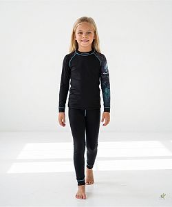 Dětské funkční triko dlouhý rukáv EMILY černá Bamboo Thermo