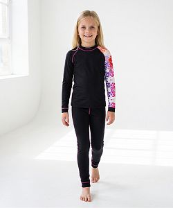 Dětské funkční triko dlouhý rukáv HAWAII Kids černá Bamboo Thermo