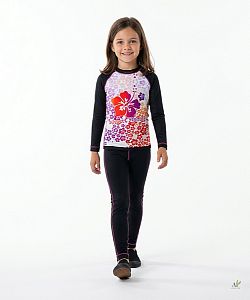 Dětské funkční triko dlouhý rukáv HAWAII Kids černá Bamboo Ultra