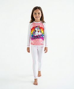 Dětské funkční triko dlouhý rukáv JEDNOROŽEC bílá Bamboo Ultra