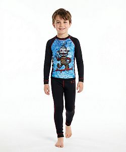 Dětské funkční triko dlouhý rukáv ROBOT černá Bamboo Light New