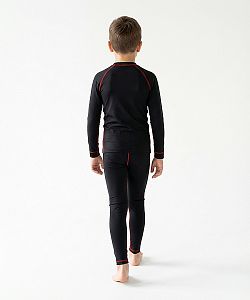 Dětské funkční triko dlouhý rukáv ROBOT černá Bamboo Ultra