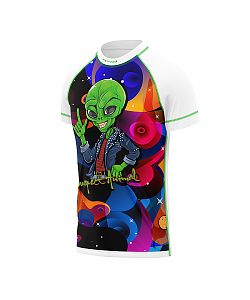 Dětské funkční triko krátký rukáv ALIEN bílá Bamboo Light New