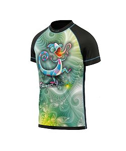 Dětské funkční triko krátký rukáv CHAMELEON černá Bamboo Ultra