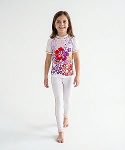 Dětské funkční triko krátký rukáv HAWAII bílá Bamboo Light New