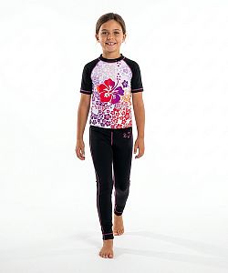 Dětské funkční triko krátký rukáv HAWAII černá Bamboo Ultra