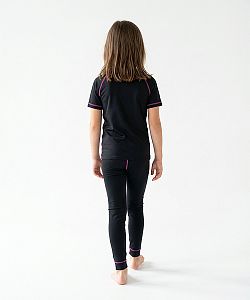 Dětské funkční triko krátký rukáv HAWAII černá Bamboo Ultra