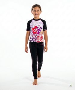 Dětské funkční triko krátký rukáv HAWAII Kids černá Bamboo Ultra