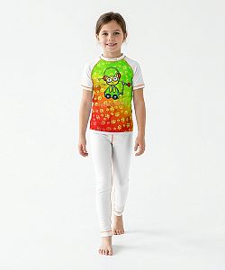 Dětské funkční triko krátký rukáv ROBOKOČKA bílá Bamboo Ultra