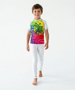 Dětské funkční triko krátký rukáv ROBOPES bílá Bamboo Light New