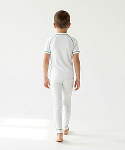 Dětské funkční triko krátký rukáv ROBOPES bílá Bamboo Light New