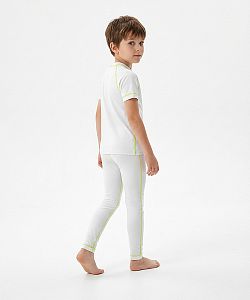 Dětské funkční triko krátký rukáv ROBORYBA bílá Bamboo Light New