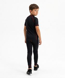 Dětské funkční triko krátký rukáv ROBOT černá Bamboo Ultra