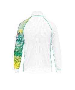 Dětské funkční triko se zipem CHAMELEON bílá Bamboo Thermo