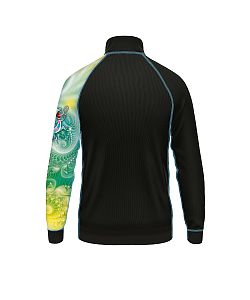 Dětské funkční triko se zipem CHAMELEON černá Bamboo Thermo