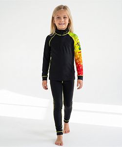 Dětské funkční triko se zipem ROBOKOČKA černá Bamboo Thermo