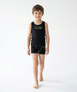 Dětský funkční nátělník ROBOKOČKA černá Bamboo Ultra