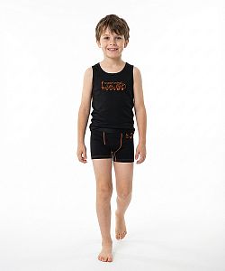 Dětský funkční nátělník ROBORYBA černá Bamboo Ultra