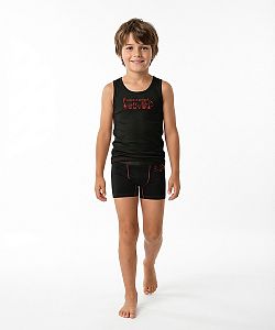 Dětský funkční nátělník ROBOT černá Bamboo Ultra