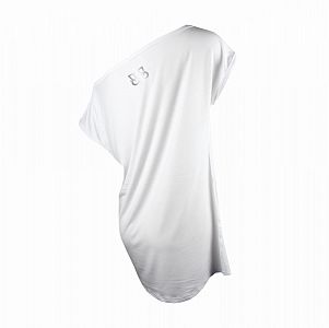 Funkční sportovní volné triko Netopýr Yoga bílá