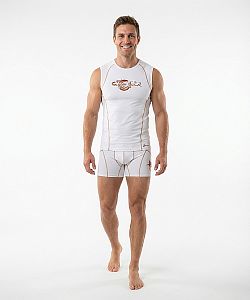 Pánské funkční scampolo bílá/rezavá Bamboo Ultra