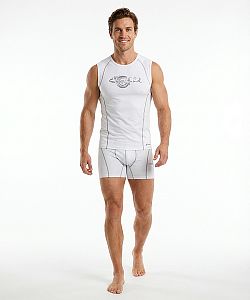 Pánské funkční scampolo bílá/šedá Bamboo Ultra