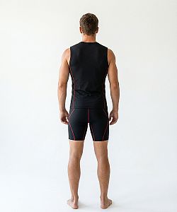 Pánské funkční scampolo černá/červená Bamboo Ultra