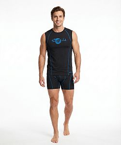 Pánské funkční scampolo černá/modrá Bamboo Ultra