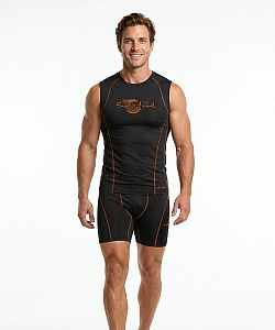 Pánské funkční scampolo černá/rezavá Bamboo Ultra