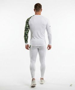 Pánské funkční spodky dlouhé CAMO bílá Bamboo Heavy