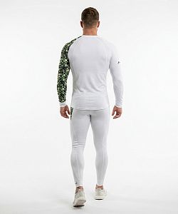 Pánské funkční spodky dlouhé CAMO bílá Bamboo Thermo