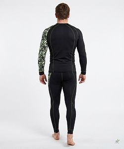 Pánské funkční spodky dlouhé CAMO černá Bamboo Thermo