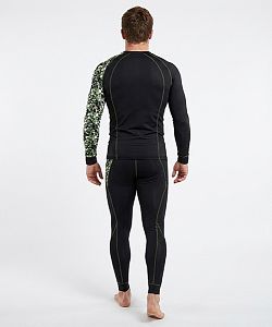 Pánské funkční spodky dlouhé CAMO černá Bamboo Thermo