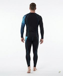Pánské funkční spodky dlouhé SHARK černá Bamboo Thermo