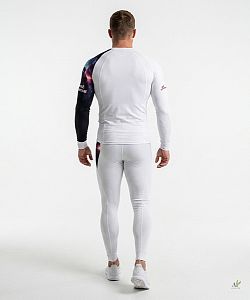 Pánské funkční spodky dlouhé SPACE MAN bílá Bamboo Thermo