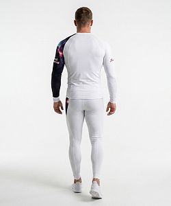 Pánské funkční spodky dlouhé SPACE MAN bílá Bamboo Thermo