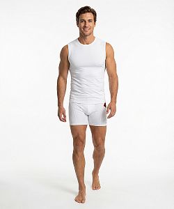 Pánské funkční trenýrky BIKES bílá Bamboo Ultra