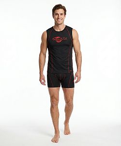 Pánské funkční trenýrky černá/červená Bamboo Ultra