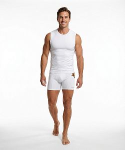 Pánské funkční trenýrky IRON MAN bílá Bamboo Ultra