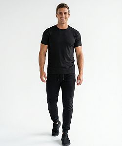 Pánské funkční tričko BASIC krátký rukáv černá Bamboo Technical