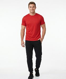 Pánské funkční tričko BASIC krátký rukáv červená Bamboo Technical