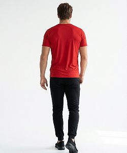 Pánské funkční tričko BASIC krátký rukáv červená Bamboo Technical