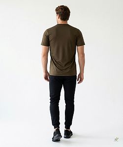 Pánské funkční tričko BASIC krátký rukáv hnědá Bamboo Technical