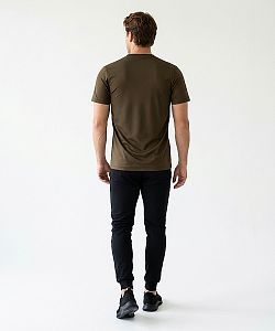 Pánské funkční tričko BASIC krátký rukáv hnědá Bamboo Technical