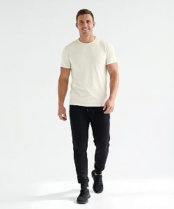 Pánské funkční tričko BASIC krátký rukáv krémová Bamboo Technical