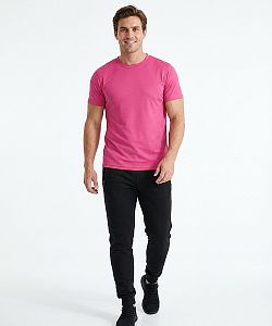 Pánské funkční tričko BASIC krátký rukáv růžová Bamboo Technical