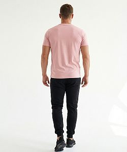 Pánské funkční tričko BASIC krátký rukáv světlá růžová Bamboo Technical